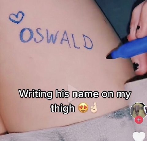 Writing on my thigh