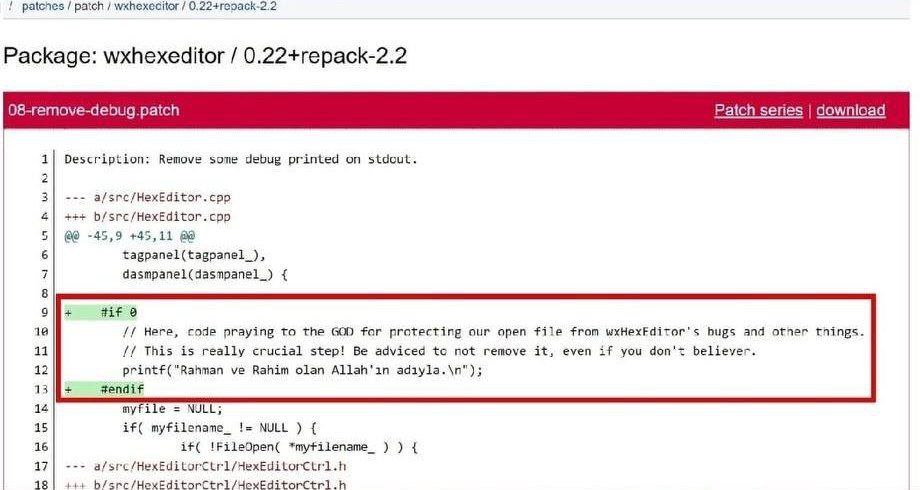 patch wxhexecitor 0.224repack-2.2 Package: wxhexeditor 0.22+repack-2.2 08-remove-debug.patch Patch series download 1| Description: Remove sone debug printed on stdout. 2 3| 4| b/src/HexEditor.cpp 5| -