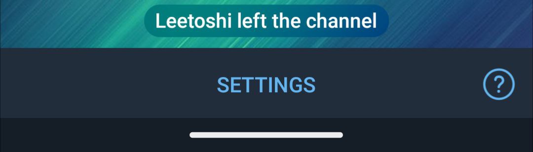 Leetoshi left the channel SETTINGS