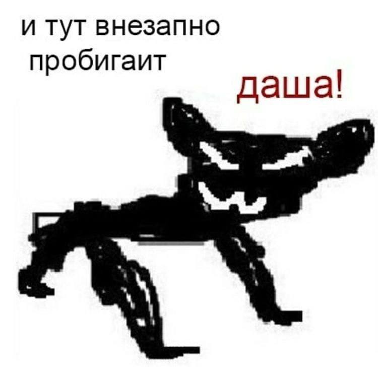 и тут внезапно пробигаит даша!