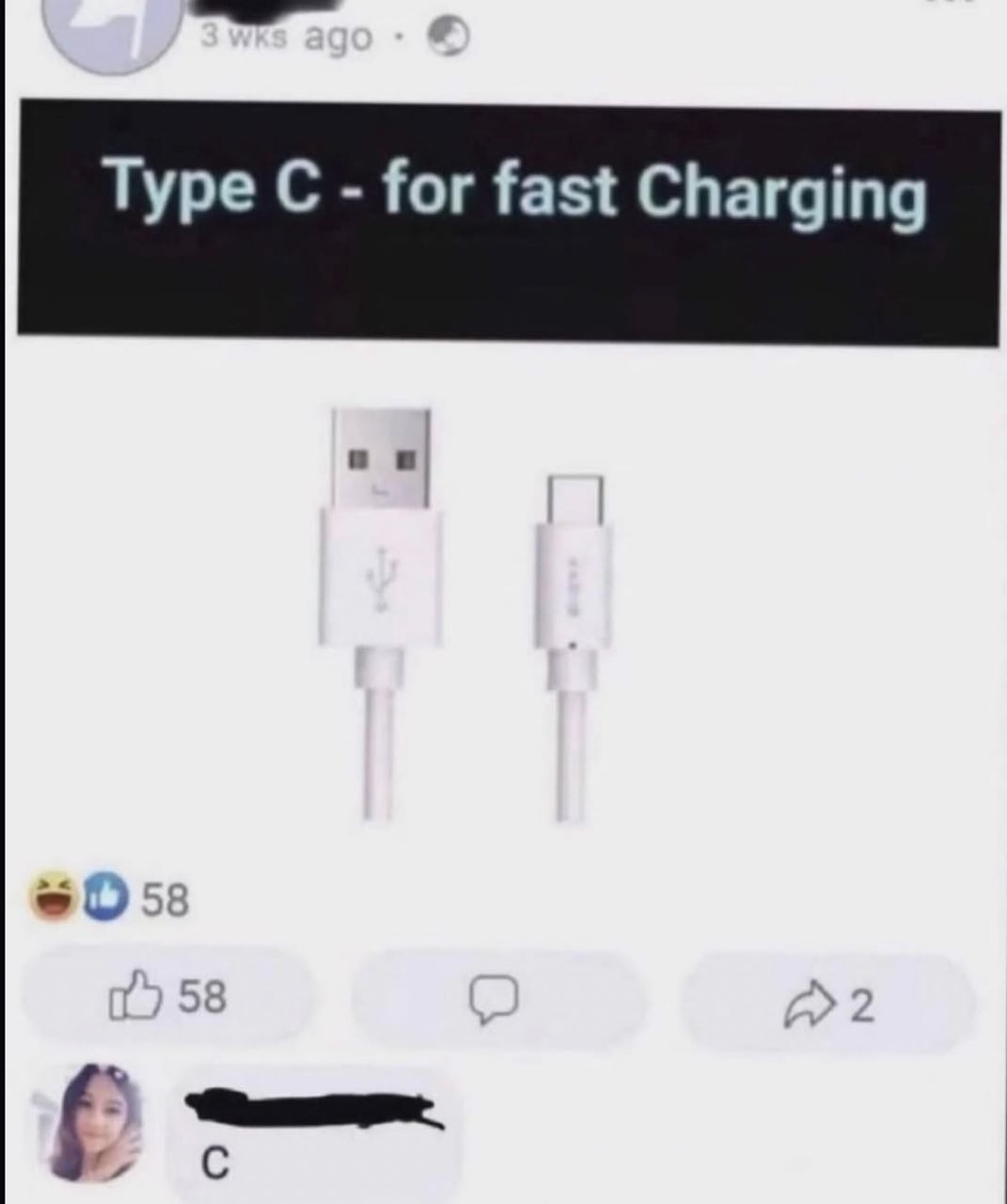 Type for fast Charging 58