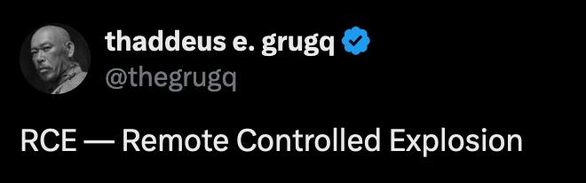 thaddeus grugq RCE Remote Controlled Explosion