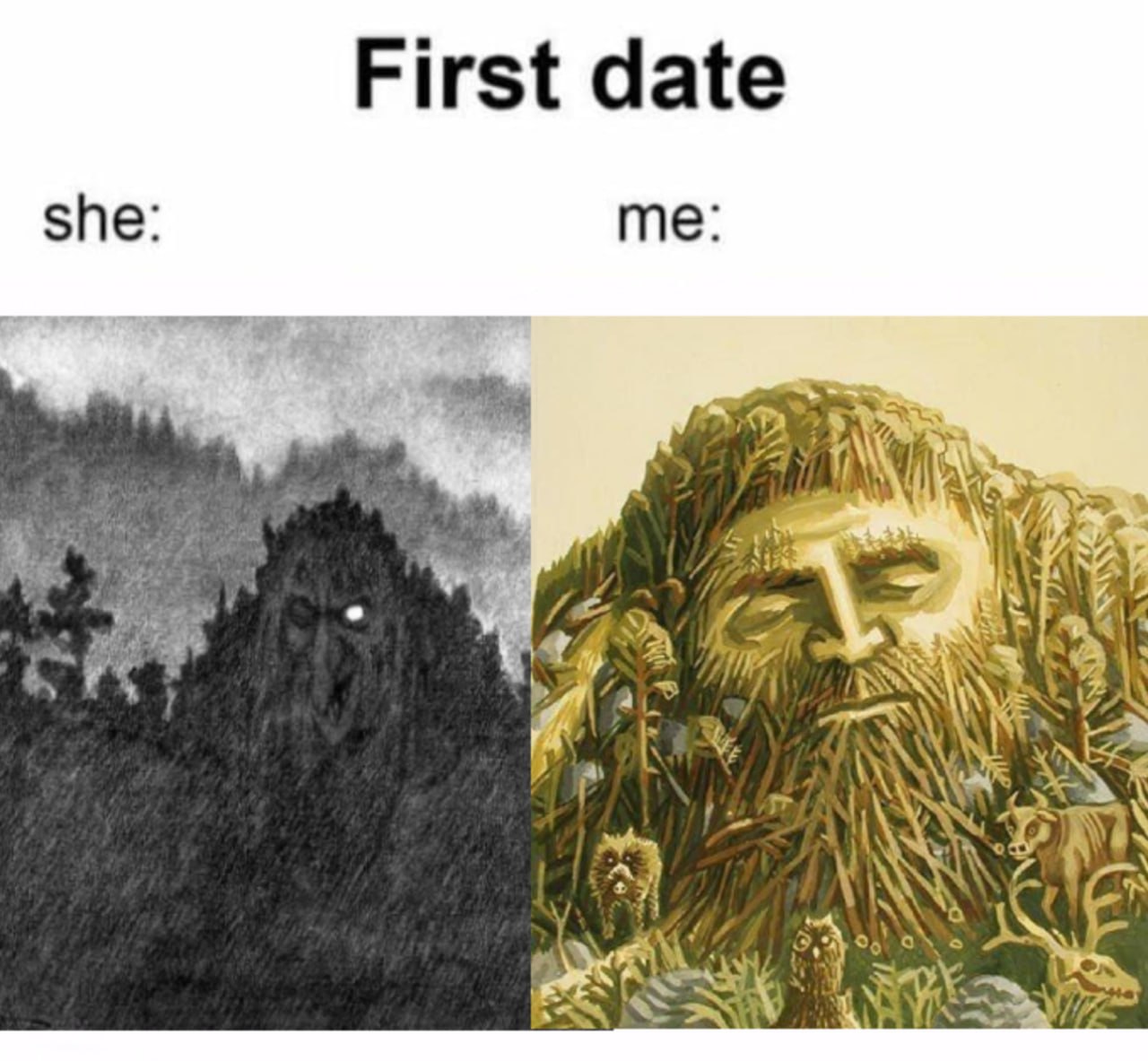 First date she: me: 1