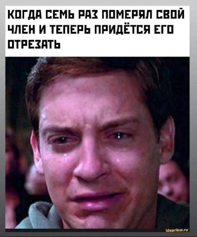 КОГДА СЕМЬ РАЗ ПОМЕРЯЛ СВОЙ ЧЛЕН И ТЕПЕРЬ ПРИДЁТСЯ ЕГО ОТРЕЗАТЬ