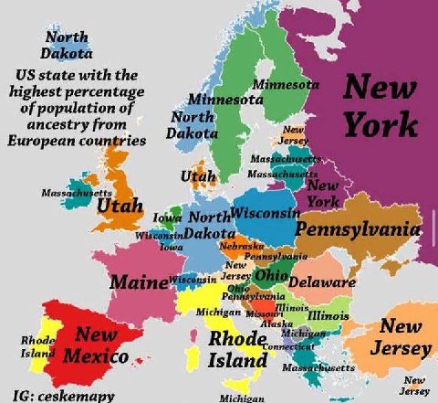 state with the highest percentage of population of North ancestry from New, tries European Маз Mass Utah Delaware Michigan Illinois New Rhod Isla ersey Island etts New ceskemapy Michigan Jersey