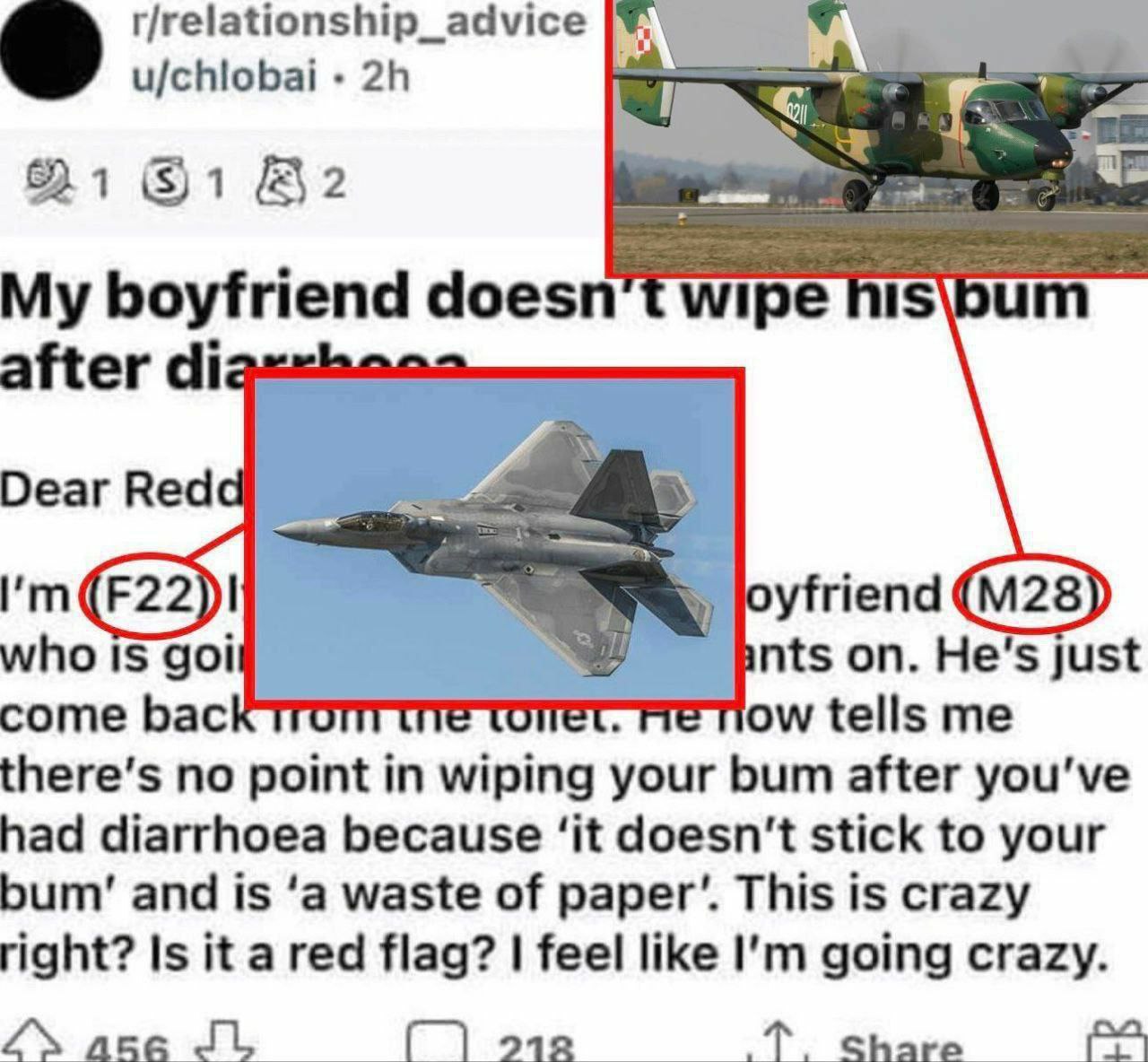 r/relationship_advice u/chlobai 92161 My boyfriend doesn wipe after diz Dear Redd yfriend who 15 goi nts on. He's just come bac tells me no point in wiping your bum after you've had diarrhoea because 