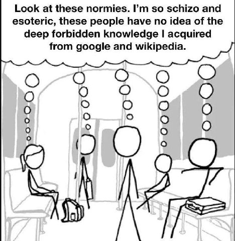 Look at these normies. so schizo and esoteric, these people have no idea of the deep forbidden knowledge acquired from google and wikipedia. О о 0 о о О о