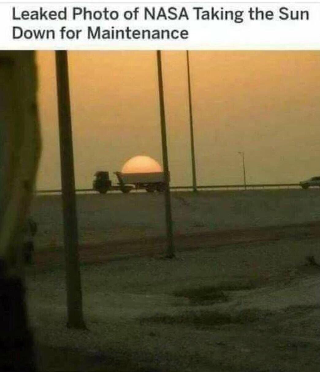 Leaked Photo of NASA Taking the Sun Down for Maintenance