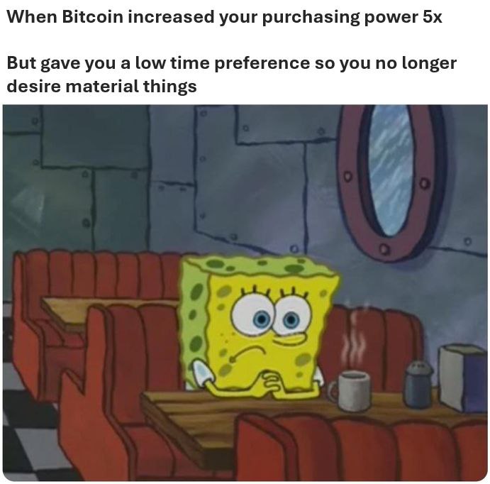 When ВИсот increased your purchasing power But gave you a low time preference so you no longer desire material things