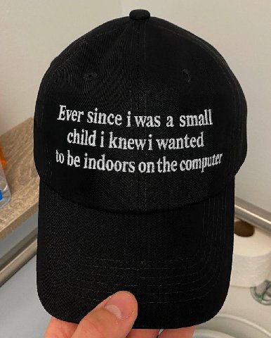 Ever since i was a small child i knewi wanted indoors on the