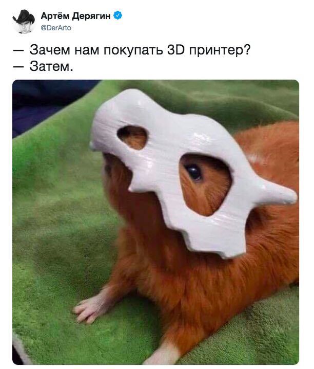 Артём Дерягин @DerArto Зачем нам покупать принтер? Затем.