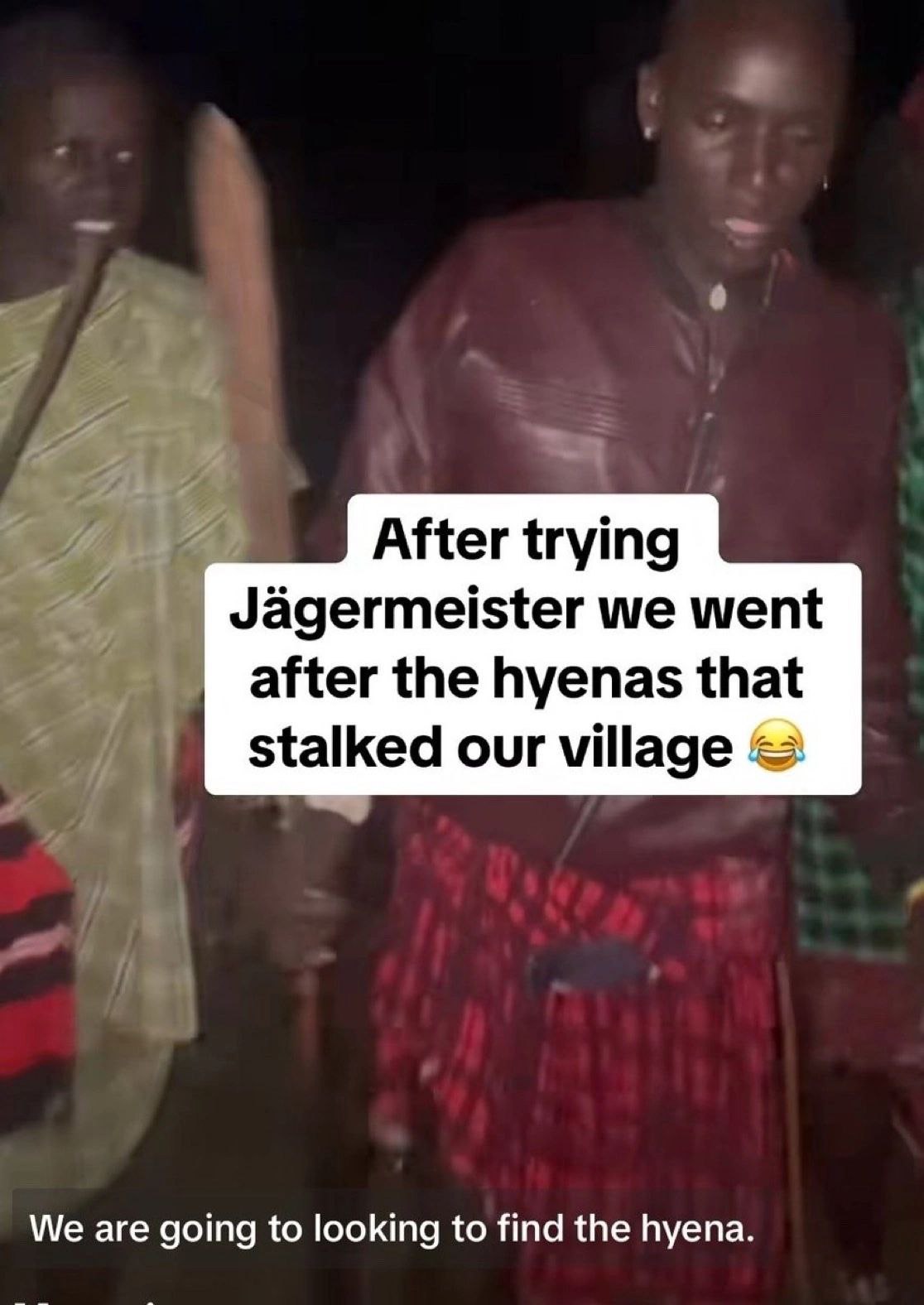 After trying Jagermeister we went after the hyenas that stalked our village We are going to looking to find the hyena.