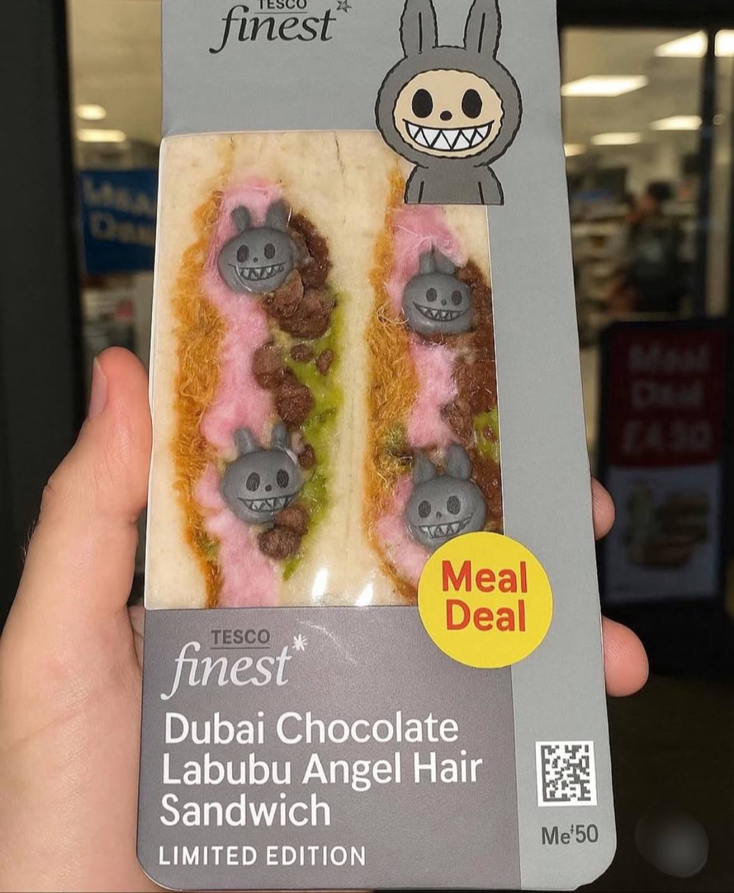 1 finest Dubai Chocolate Labubu Angel Hair Sandwich LIMITED EDITION