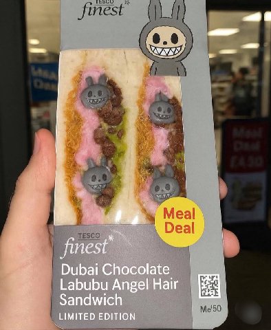 1 finest Dubai Chocolate Labubu Angel Hair Sandwich LIMITED EDITION