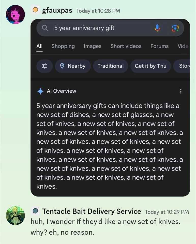 О gfauxpas Today at 10:28 О 5 year anniversary gift All Shopping Images Shortvideos Forums Vic Nearby Traditional Thu Stor Overview 5 year anniversary gifts can include things like a new set of dishes