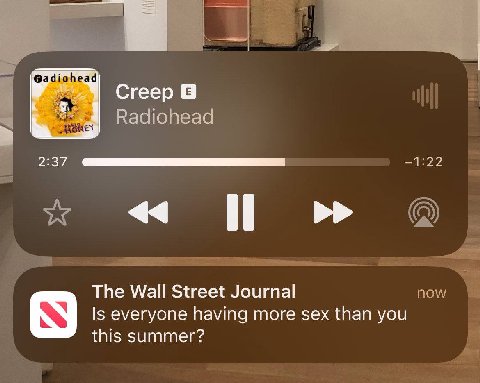 @adiohead 4 Creep Radiohead 2:37 -1:22 о а Wall Street Journal Is everyone having more sex than you this summer?