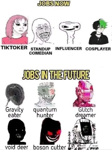 A 3? TIKT OKE В INFLUENCER COSPLAYER COMEDIAN IN Gravity quantum Glitch eater hunter mer vol eer boson cutter
