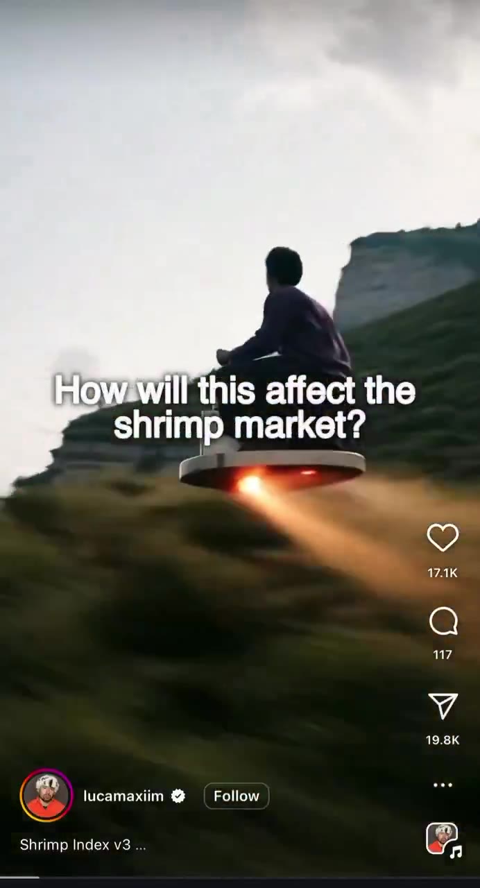 shrimp, market? ® 1исатахйт @ | Follow Бы Shrimp Index v3 eC. 7. sunbur tolerance, № Ee genetically altered lucamaxiim & (| Follow Би © jucamaxiline@ | Follow РЗ