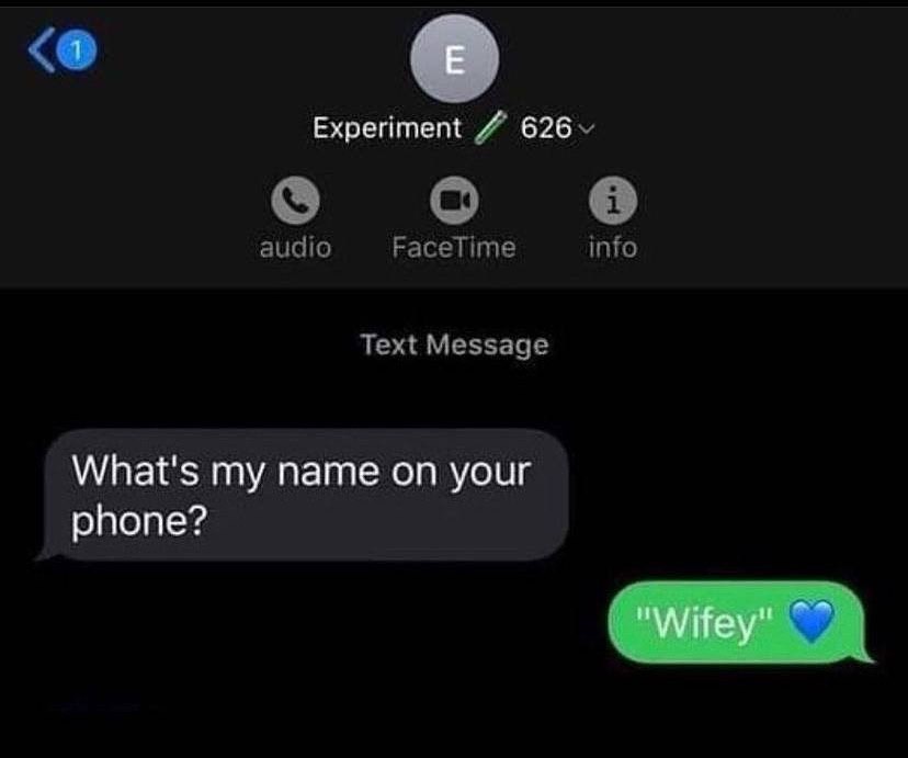 Experiment 7 626 о audio FaceTime info Text Message What's my name on your phone?