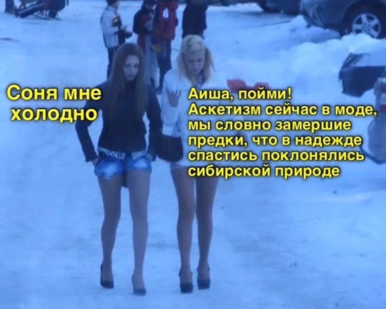 Соня мне Аиша. поими! холодно Аскетизм сеичас в моде. мы словно замершие предки. что в надежде спастись поклонялись сибирскои природе