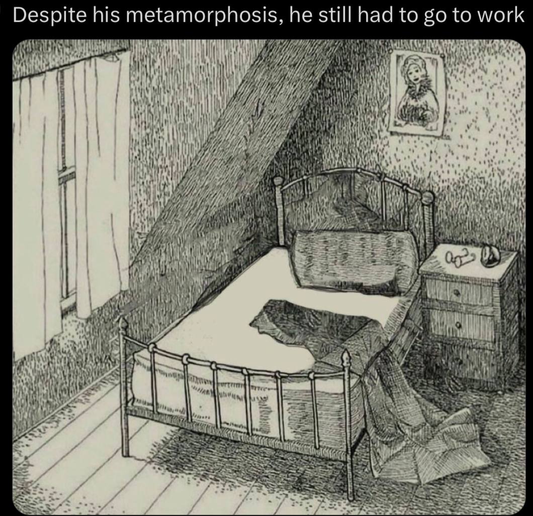 Despite his metamorphosis, he still had to to work в Wey 55