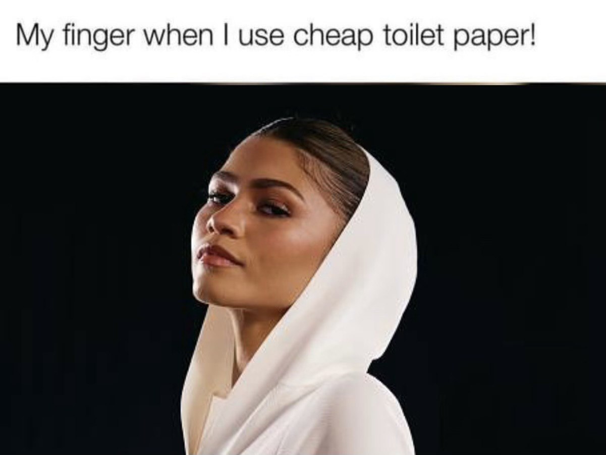 My finger when use cheap toilet paper!