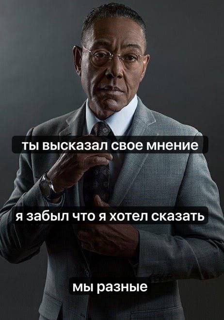 ты высказал свое мнение я забыл что я хотел сказать мы разные