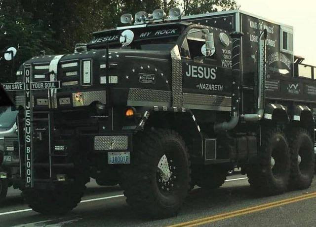 What if we kissed in my goth Jesus-themed $1m six-wheeled moving castle?