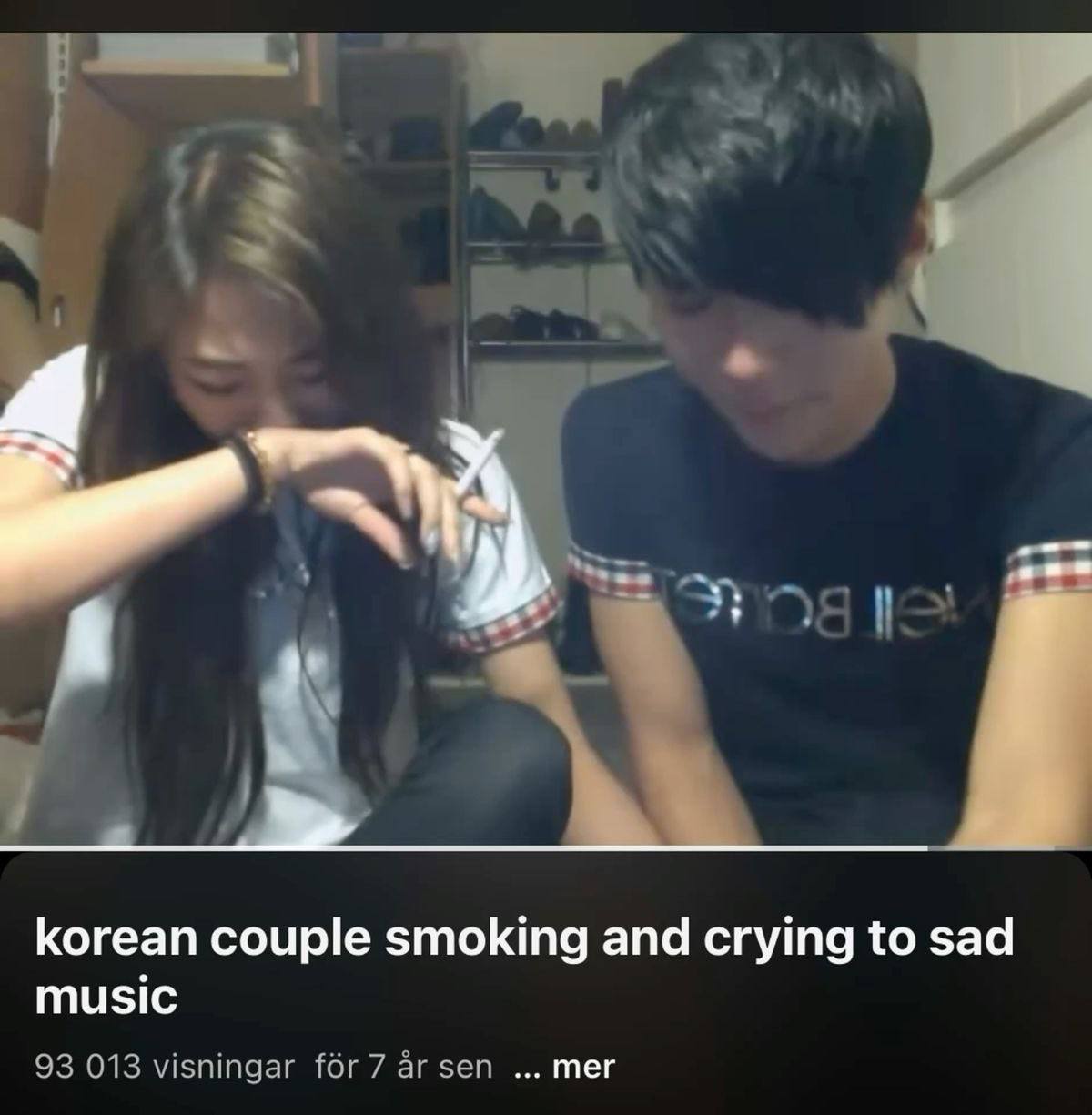 41° 4 korean couple smoking and crying to sad music 93 013 visningar fér7 arsen тег