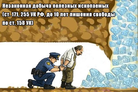 Незаконная добыча полезных ископаемых 255 свободы 158 9% 7