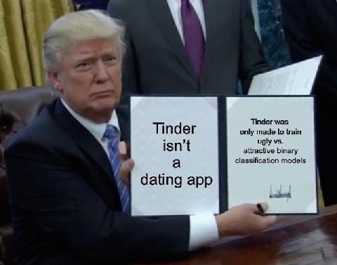 Tinder was Tinder only made to train ugly A isn’t attractive binary a classification models dating app