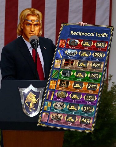 4 1 Reciprocal Tariffs Tower Geld Sold 4. бой 24% Dungeon Gold Sold Cove Gold