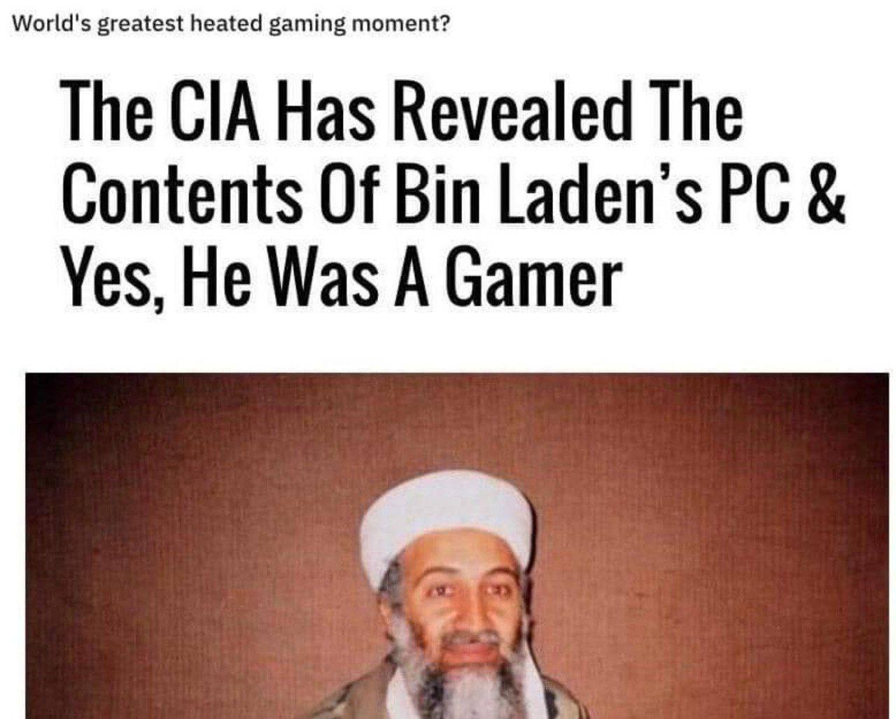 orld's greatest heated gaming moment? The CIA Has Revealed The Contents Of Bin Yes, He Was A Gamer 3