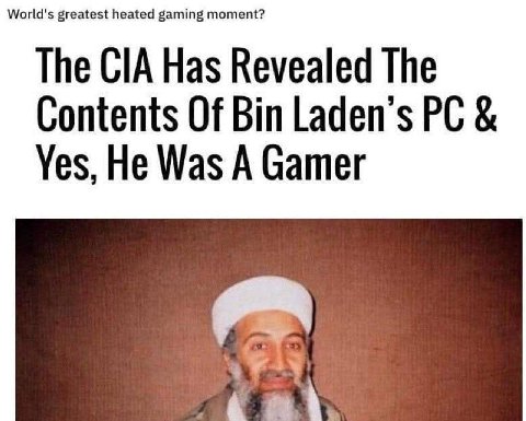 orld's greatest heated gaming moment? The CIA Has Revealed The Contents Of Bin Yes, He Was A Gamer 3