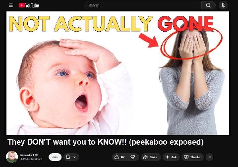 YouTube earcn я 0 МОТ 4 They DON'T want you to KNOW!! (peekaboo exposed) о subscribers Share Ask Thanks