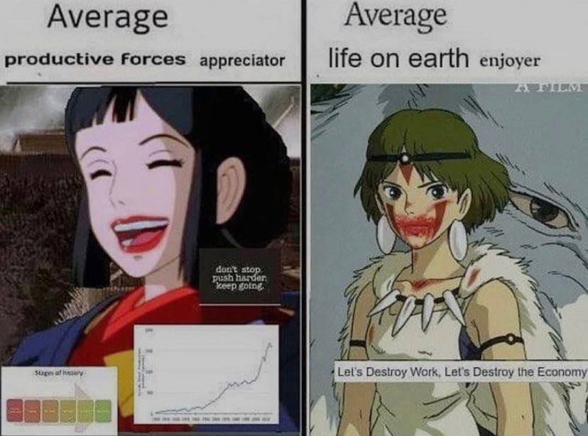 Average Average productive forces appreciator life on earth enjoyer keep going 4 Destroy Work, Let's Destroy the Economy
