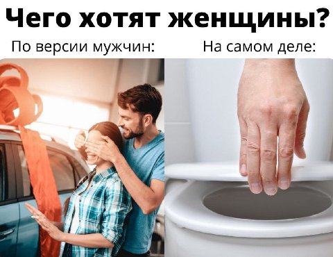Чего хотят женщины? По версии мужчин: На самом деле: