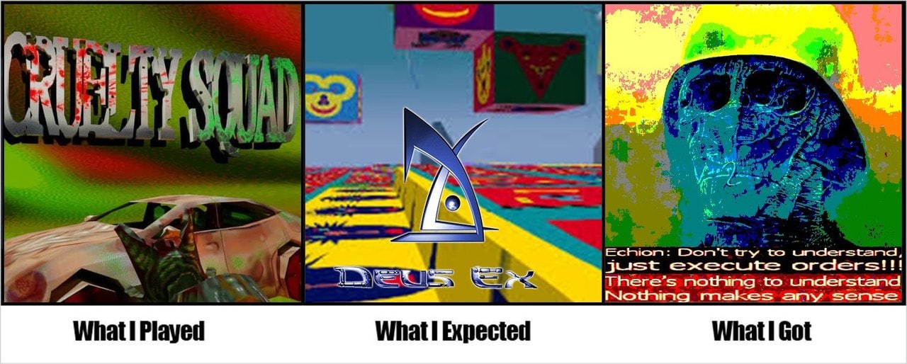 4 А ‘a i. В 5 5 Я Echion: Don't try to understand, just execute orders!!! nothing to understand Nothing makes amy sense What! Played What! Expected What! Got