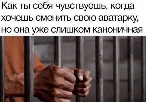Как ты себя чувствуешь, когда хочешь сменить свою аватарку, но она уже слишком каноничная