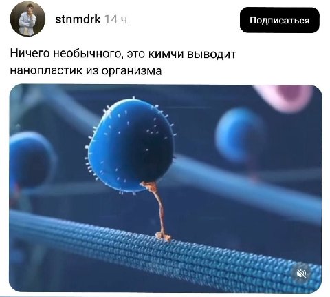 Ничего необычного, это кимчи выводит нанопластик из организма