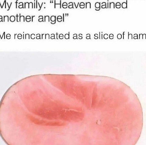 family: “Heaven gained another angel” reincarnated as а slice of ham