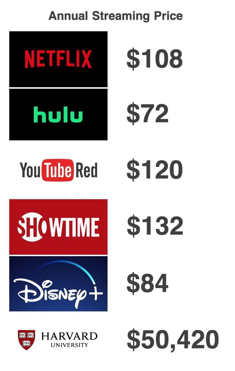 Annual Streaming Price Red $120 $132 $84 $50,420
