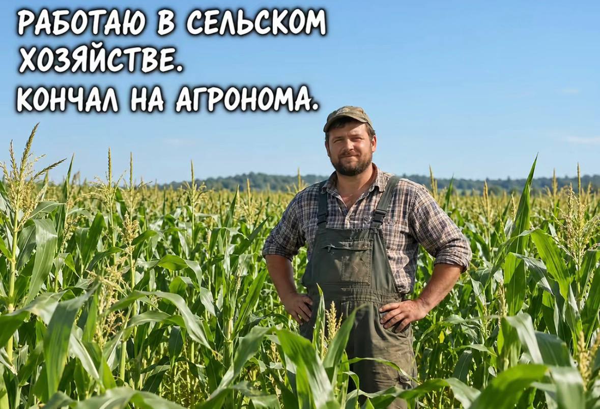 РАБОТАЮ В СЕЛЬСКОМ ХОЗЯЙСТВЕ. КОНЧАЛ НА АГРОНОМА. 4 a) ens 1} ‘я У 4 A У
