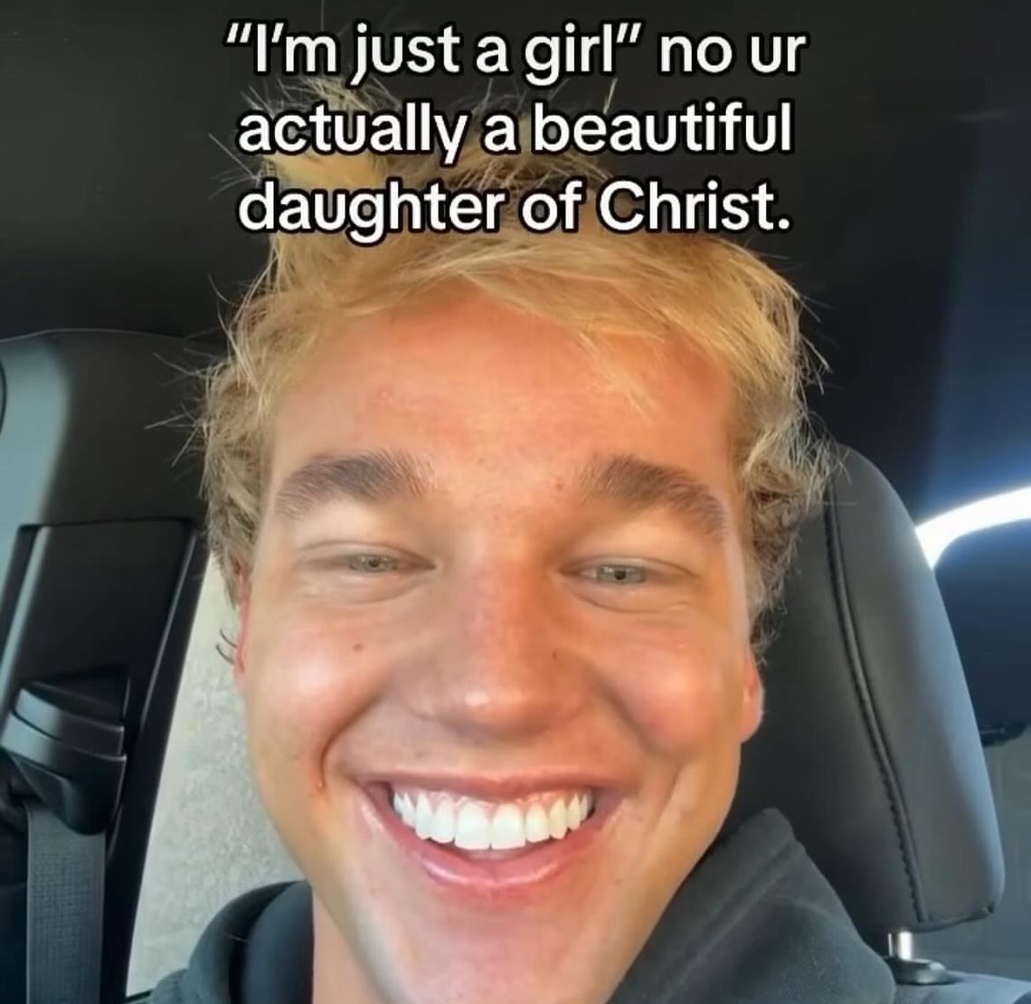 just a girl” по actually a beautiful daughter of Christ.