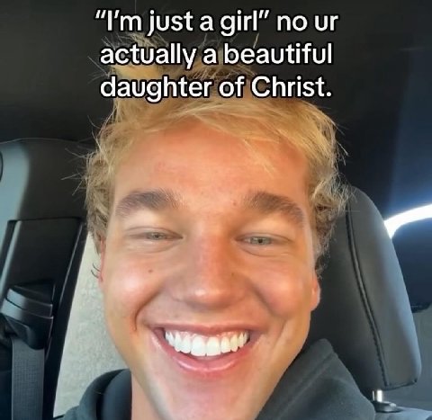 just a girl” по actually a beautiful daughter of Christ.