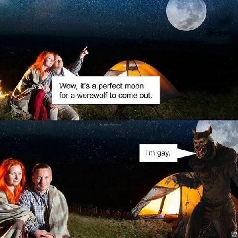 Wow, it's a perfect moon Гога werewolf to come out.