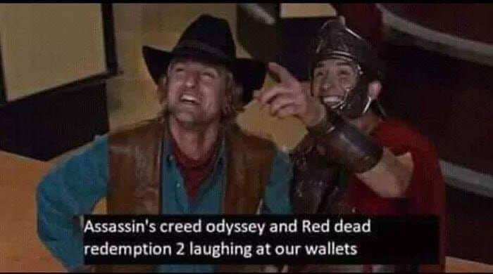 Assassin's creed odyssey and Red dead redemption 2 laughing at our wallets