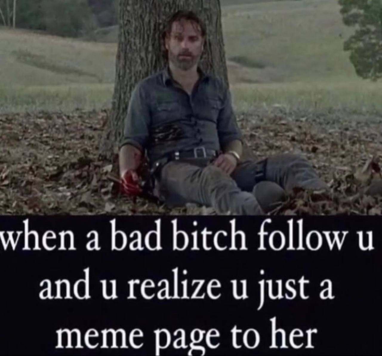 when а bad bitch follow и and realize just a meme page to her