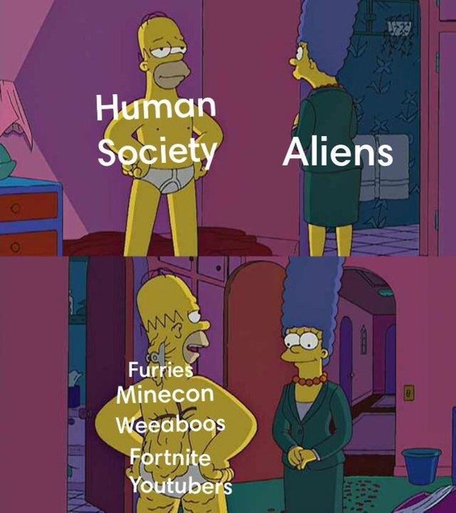 Human Aliens Society EME, Furries Minecon Weeaboos Fortnite Youtubers