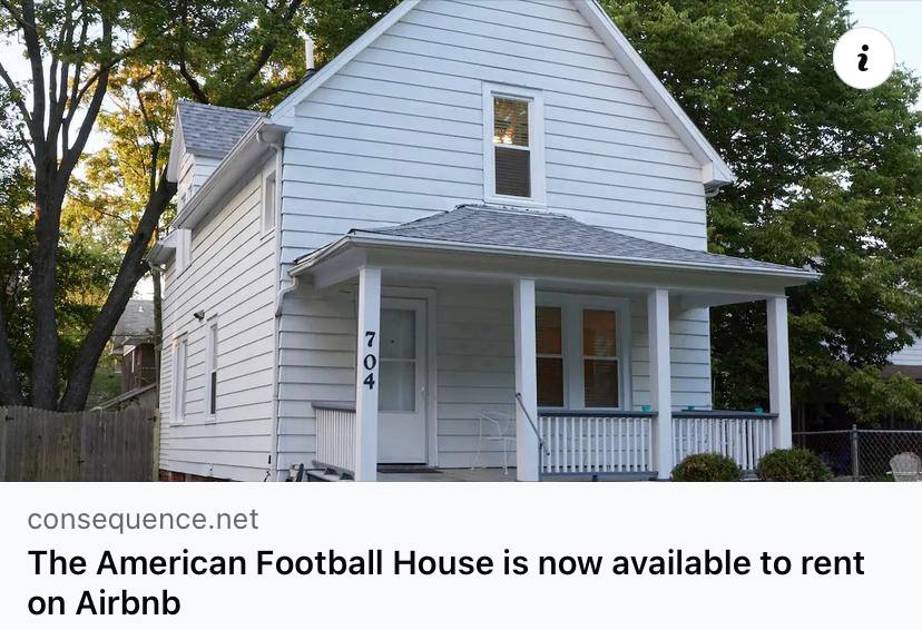 Я 77 7 0 я consequence.net The American Football House is now available to rent on Airbnb